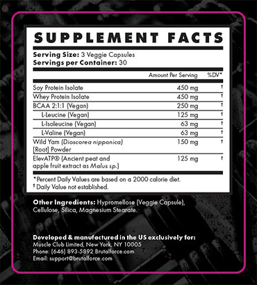 BrutalForce AndaLean Ingredients